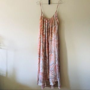 Lovers + Friends Spaghetti Strap Relaxed Fit Midi Slip Dress Size Small